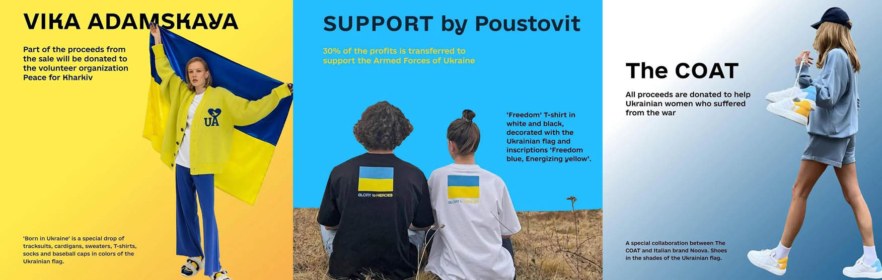 Designers who donate proceeds to Ukraine